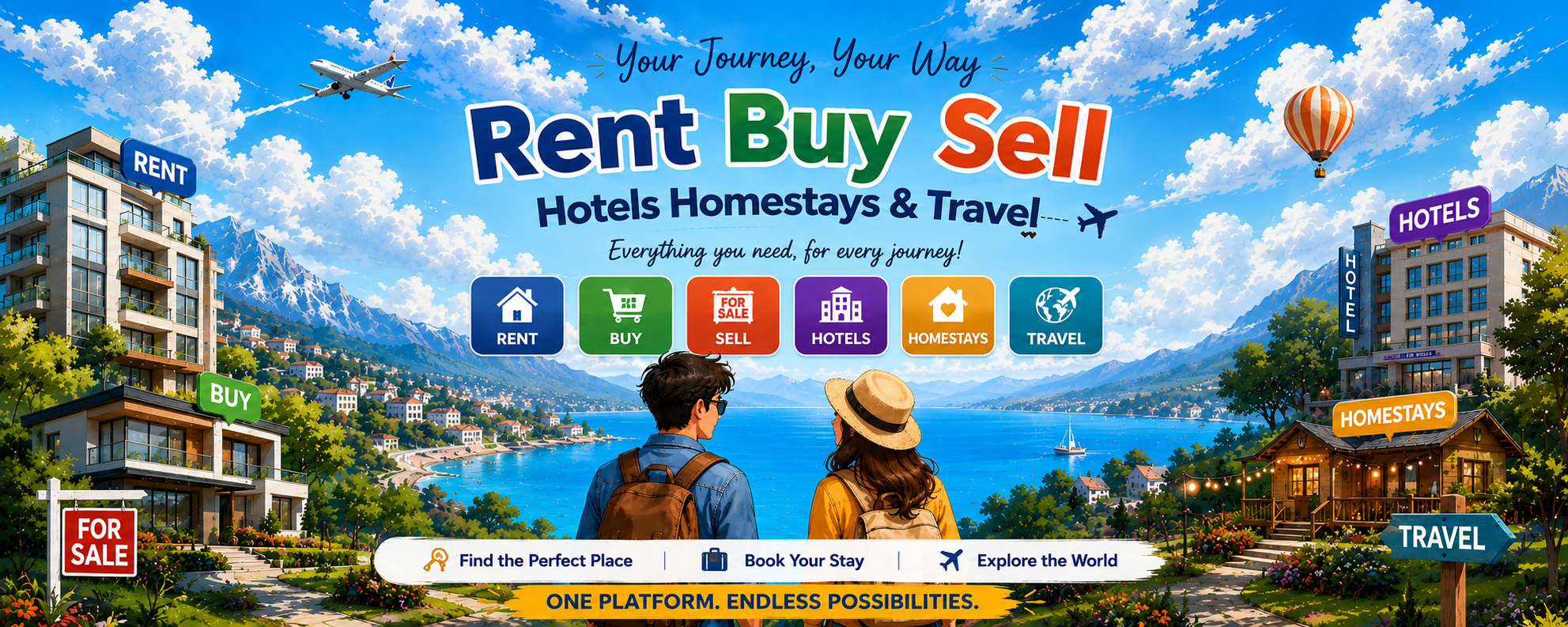 MAHTO Spaces - Premium Properties and Travel Banner